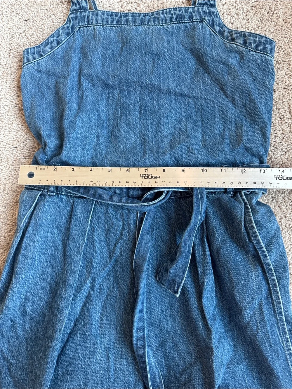 Abercrombie Denim Skort Tie-Waist Romper Size 15-16